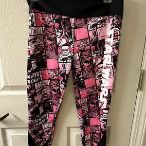 Star Wars Black and Pink Graphic Kids Leggings